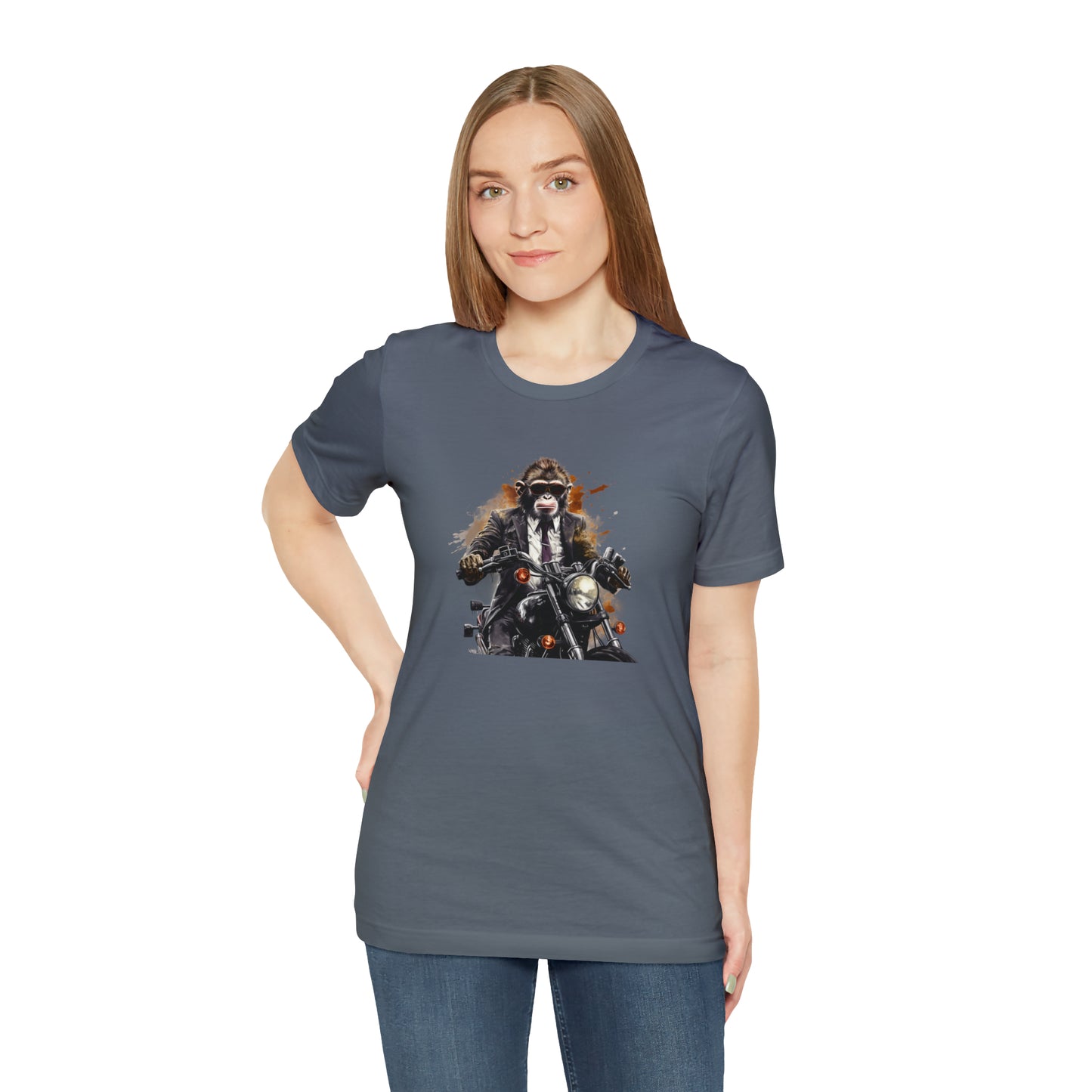 Monkey in Suit: The Gun-Toting Biker Tee