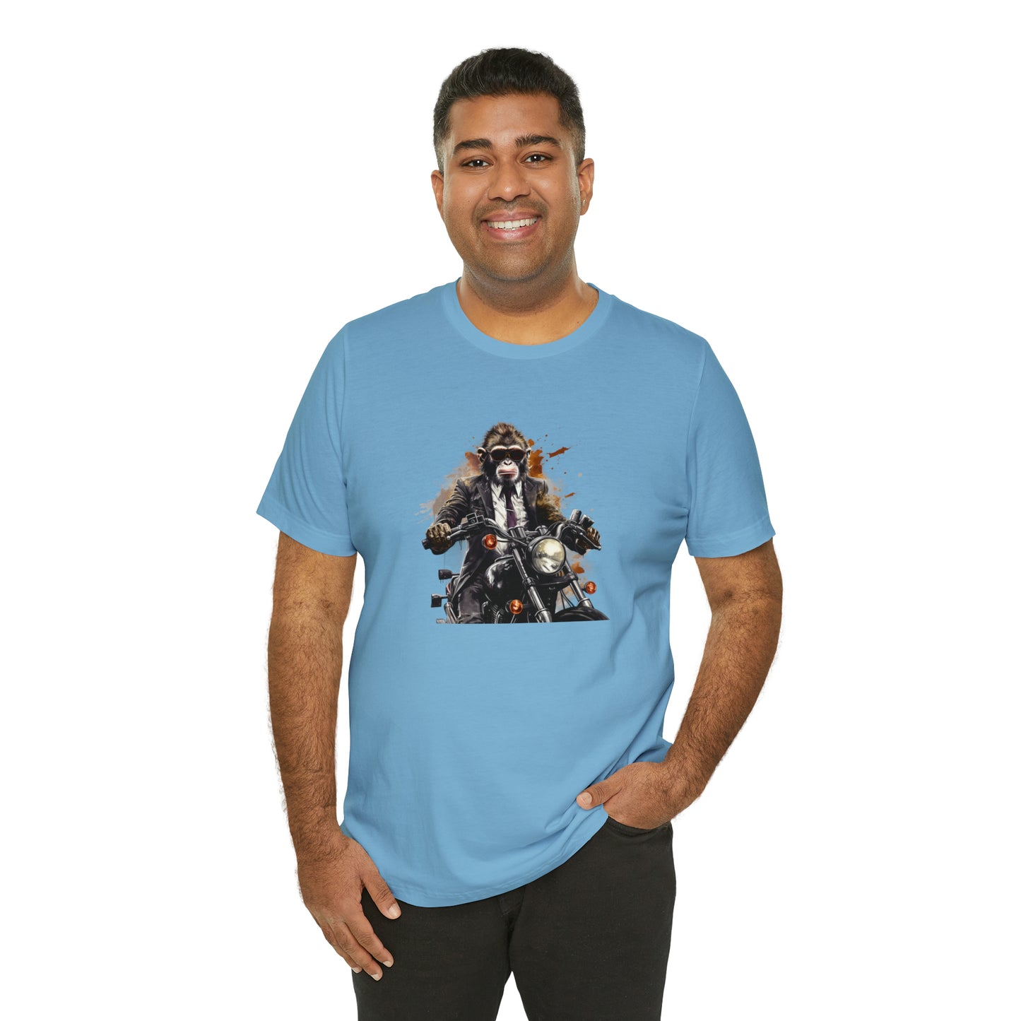 Monkey in Suit: The Gun-Toting Biker Tee