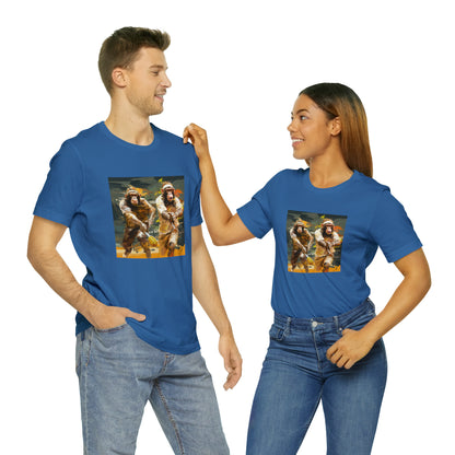 Monkey Tennis Match Unisex Jersey Short Sleeve Tee