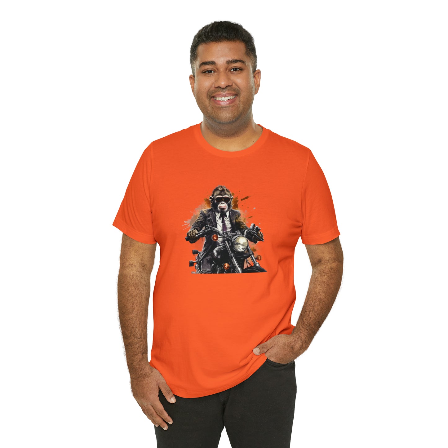 Monkey in Suit: The Gun-Toting Biker Tee