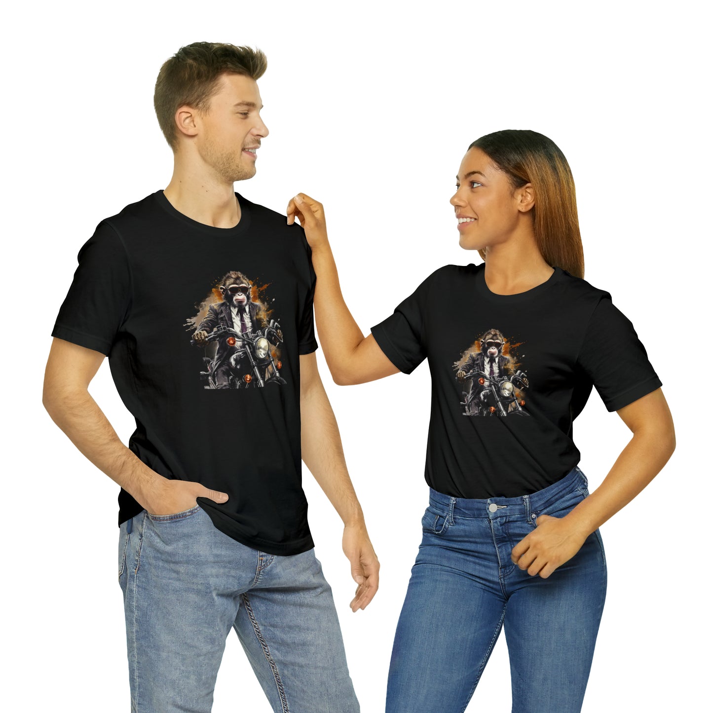 Monkey in Suit: The Gun-Toting Biker Tee