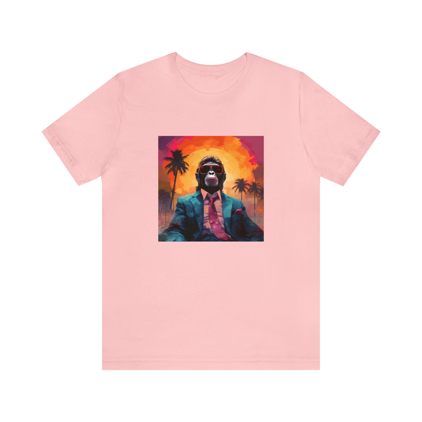 Miami Sunset Monkey Unisex Jersey Tee