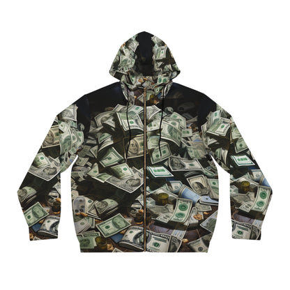 Men's Money Print Full-Zip Hoodie