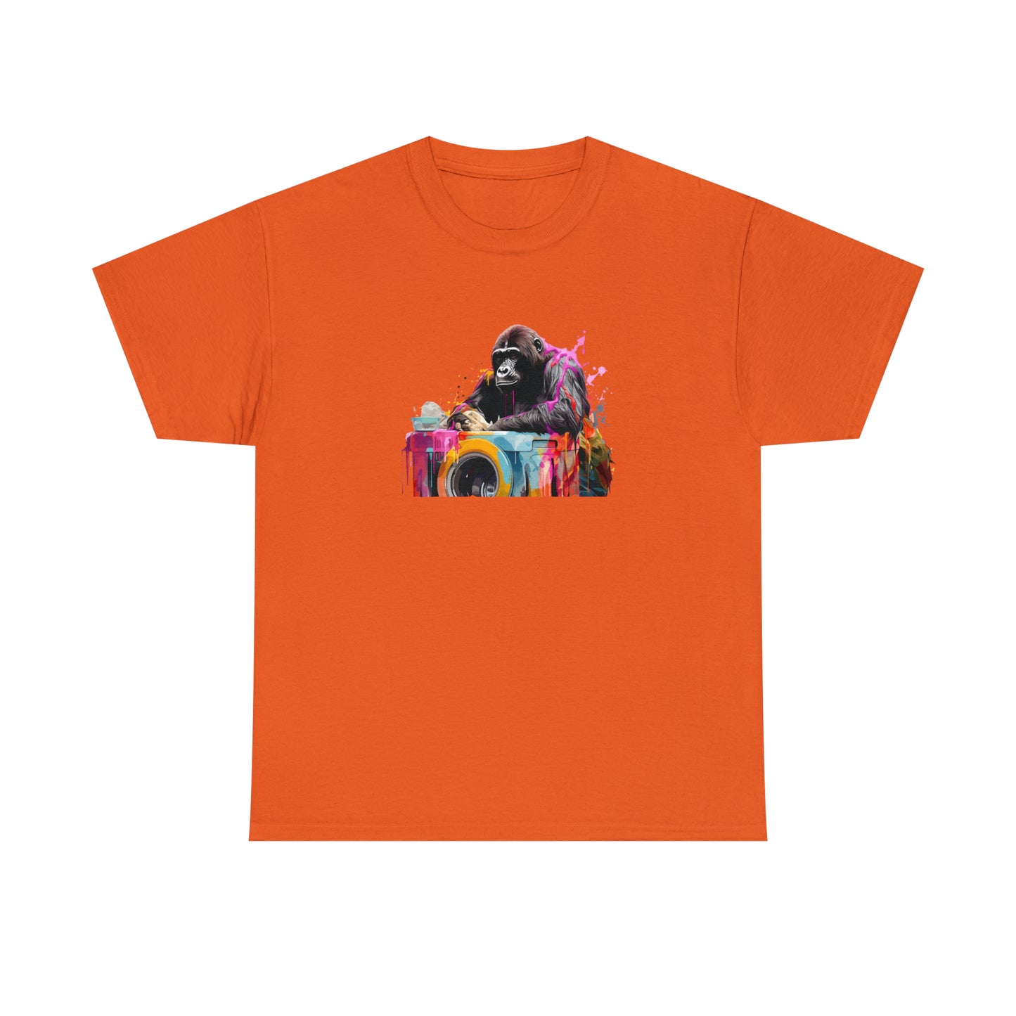 Gorilla Doing Laundry Unisex Heavy Cotton Tee