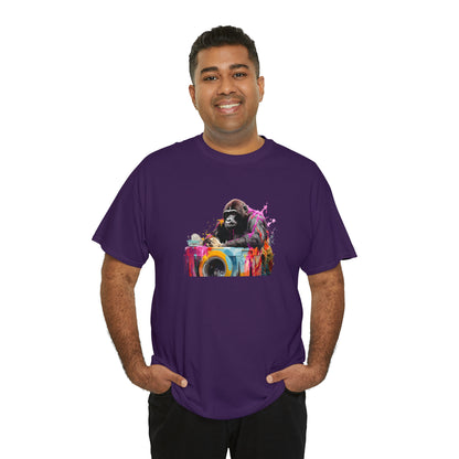 Gorilla Doing Laundry Unisex Heavy Cotton Tee