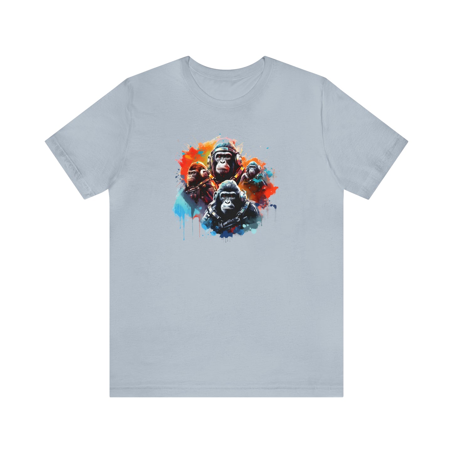 Gorillas in Space Unisex Jersey Short Sleeve Tee