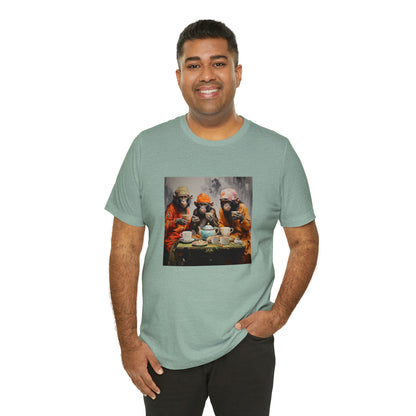 Sophisticated Monkey Tea Party Unisex Jersey Tee