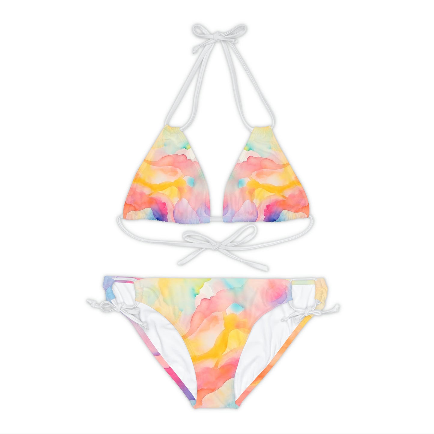 Watercolor Strappy Bikini Set