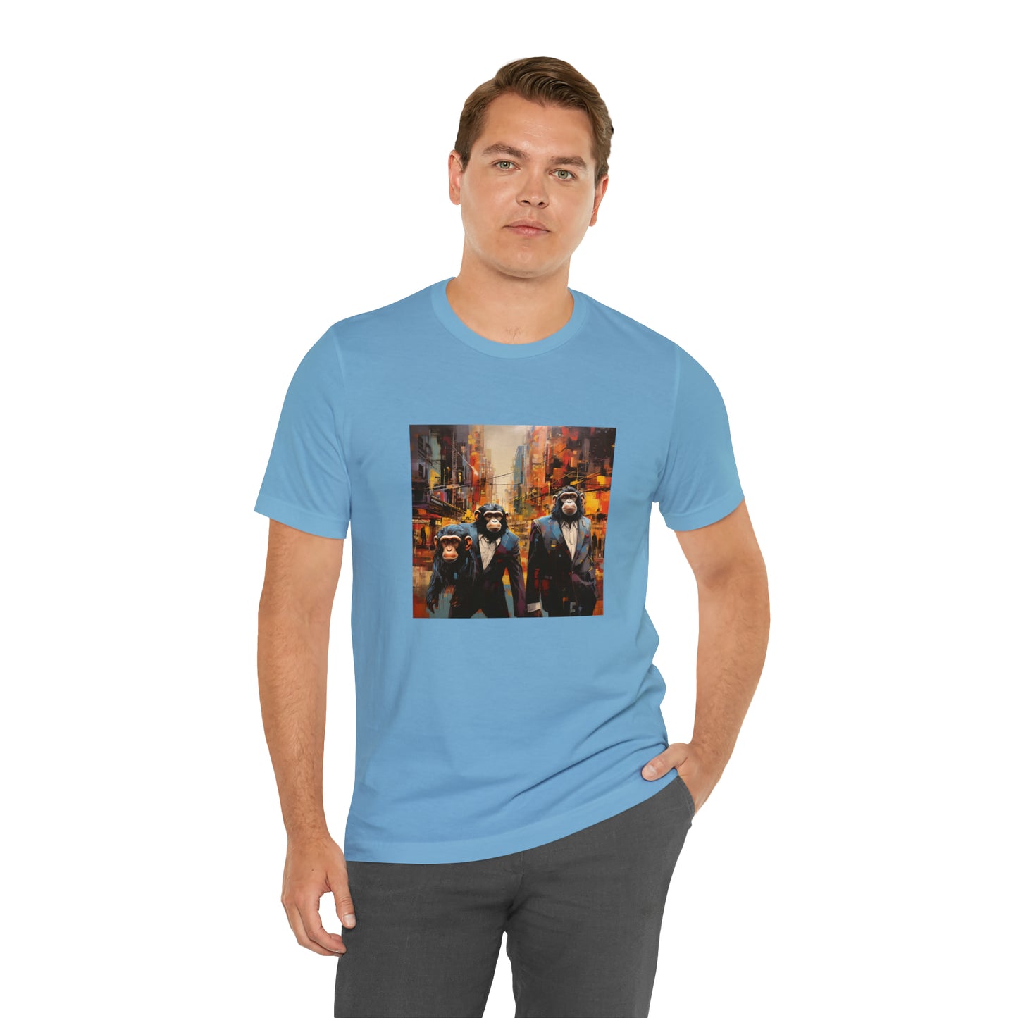 Apes in the City - Abstract Unisex Jersey Short Sleeve Tee