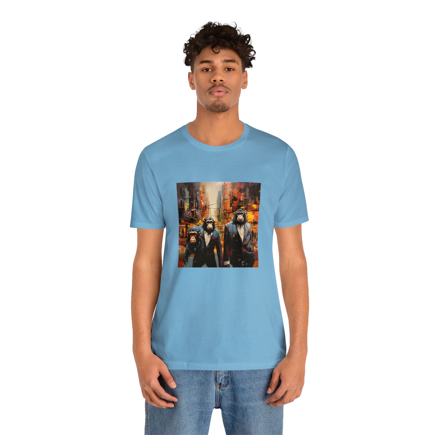 Apes in the City - Abstract Unisex Jersey Short Sleeve Tee