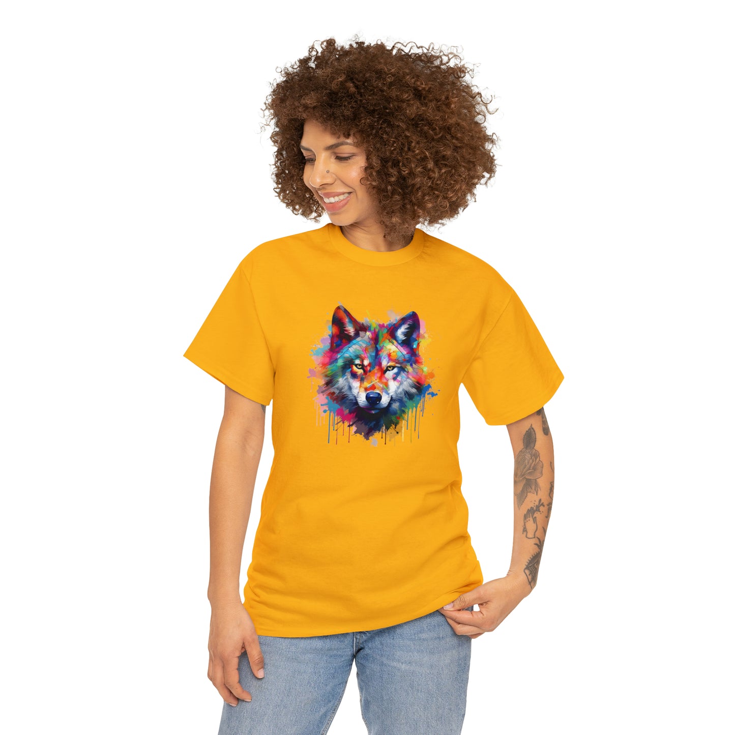 Wolf Abstract Unisex Heavy Cotton Tee