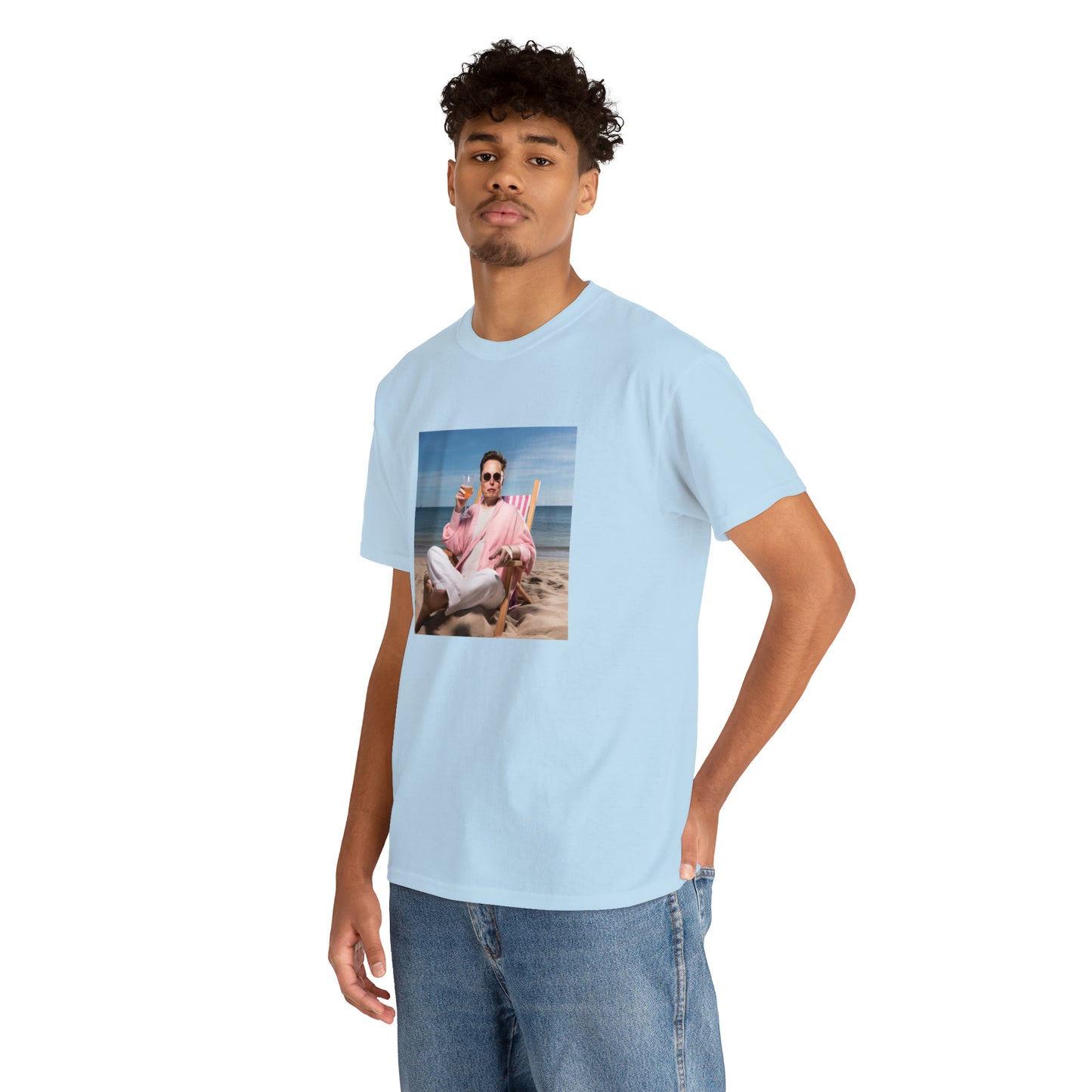 Elon Musk Beach Vibes Unisex Heavy Cotton Tee