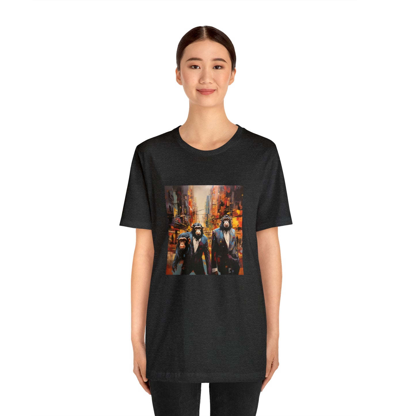 Apes in the City - Abstract Unisex Jersey Short Sleeve Tee