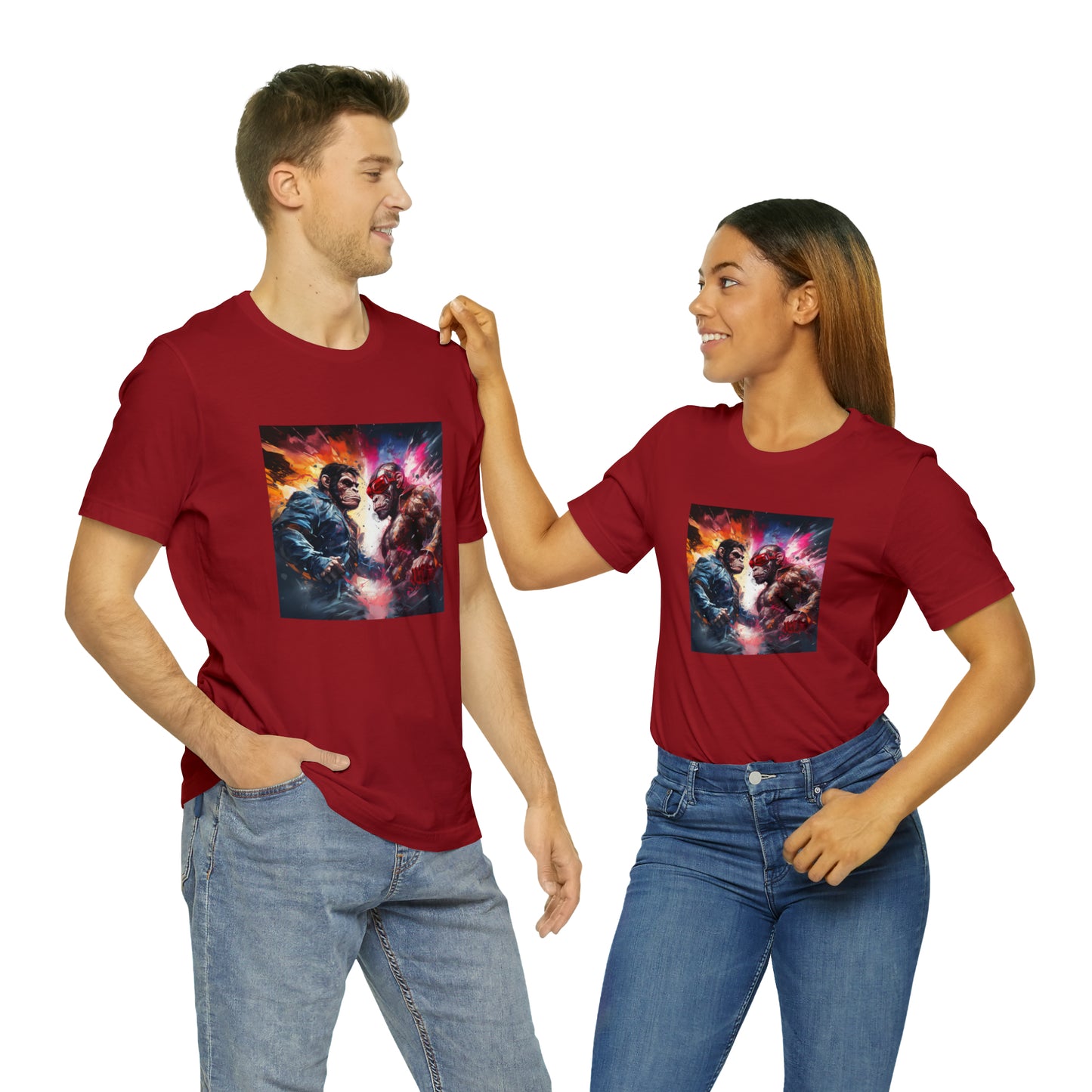 Terminator vs Rocky Monkey Unisex Jersey Tee