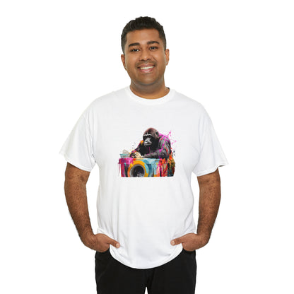 Gorilla Doing Laundry Unisex Heavy Cotton Tee