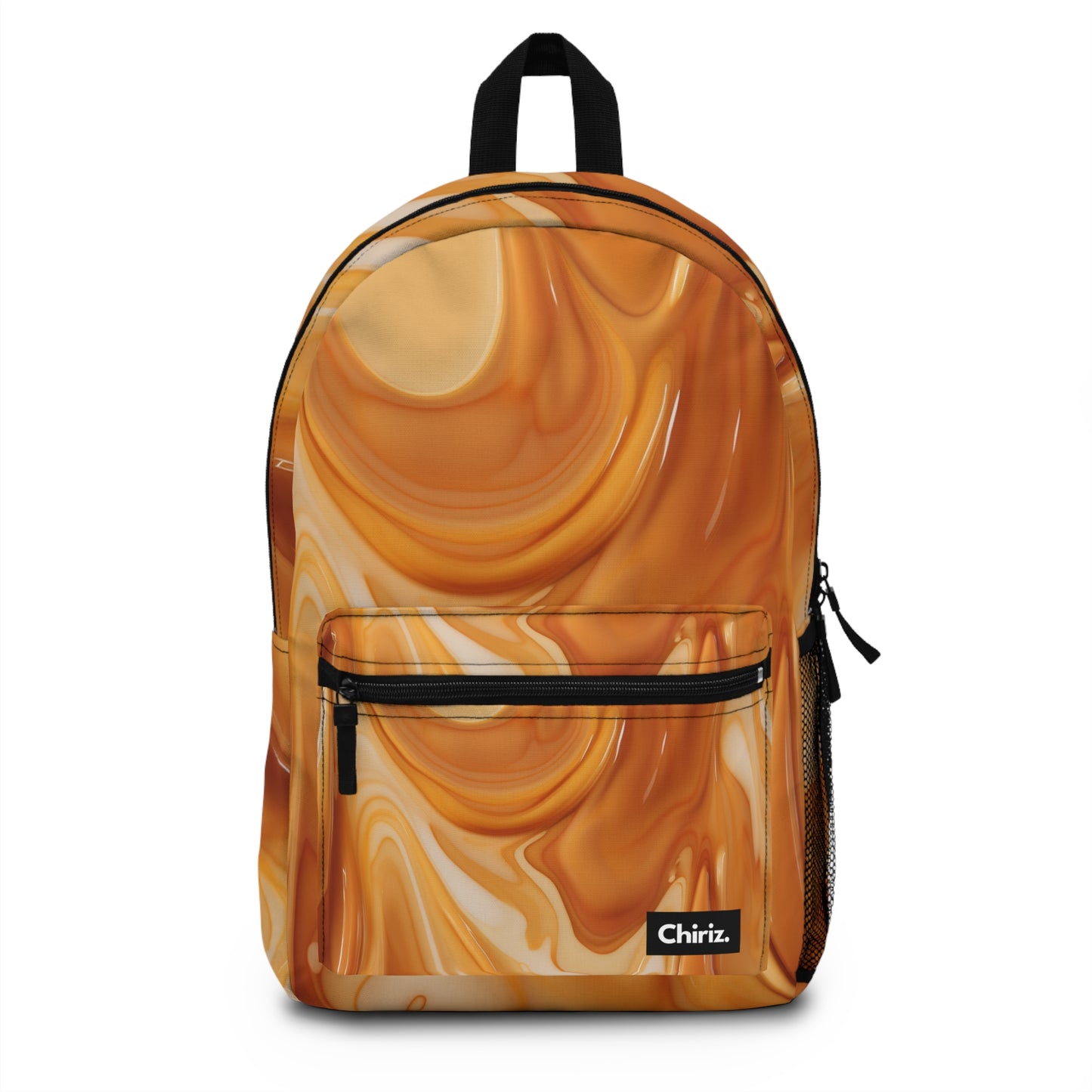 Abstract Caramel Velvet Backpack - Chiriz