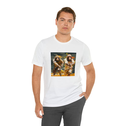 Monkey Tennis Match Unisex Jersey Short Sleeve Tee