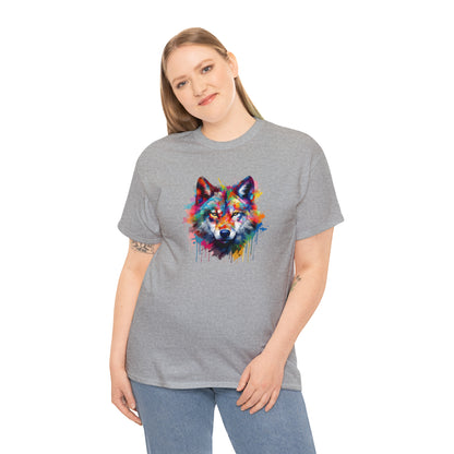 Wolf Abstract Unisex Heavy Cotton Tee