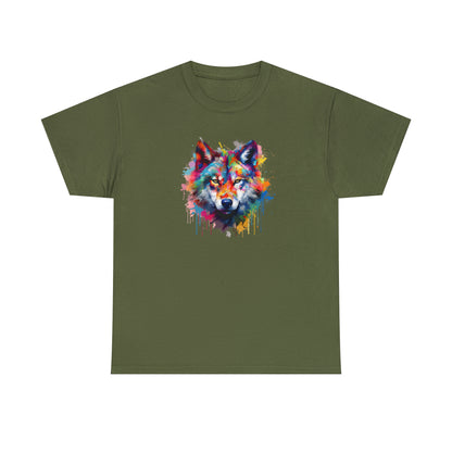 Wolf Abstract Unisex Heavy Cotton Tee