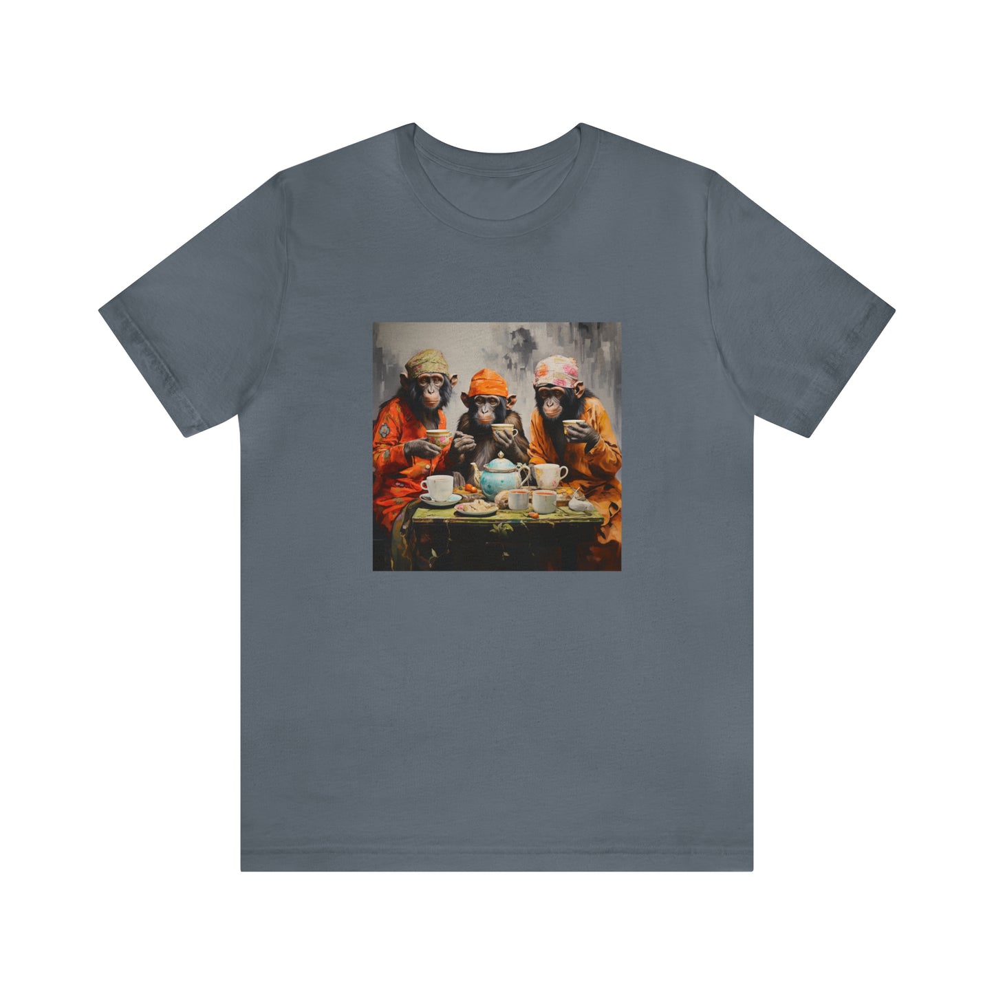 Sophisticated Monkey Tea Party Unisex Jersey Tee