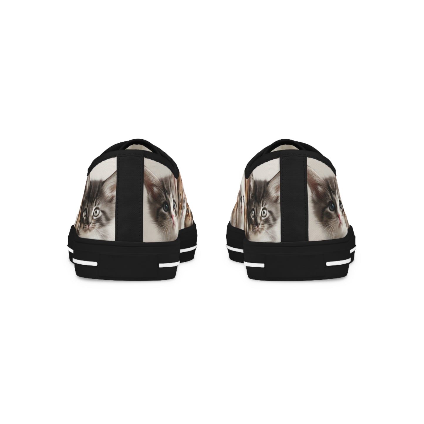 Men's Row of Kittens Low Top Sneakers