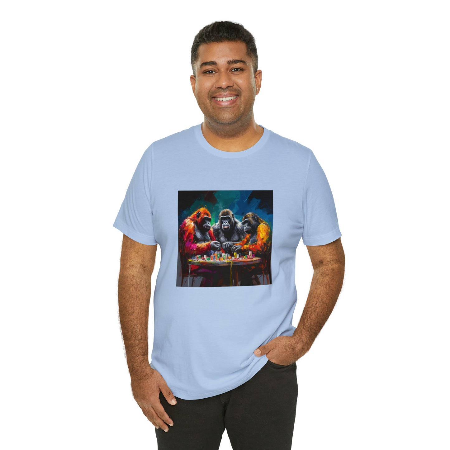 Gorilla Poker Showdown Tee - Unisex Jersey Short Sleeve