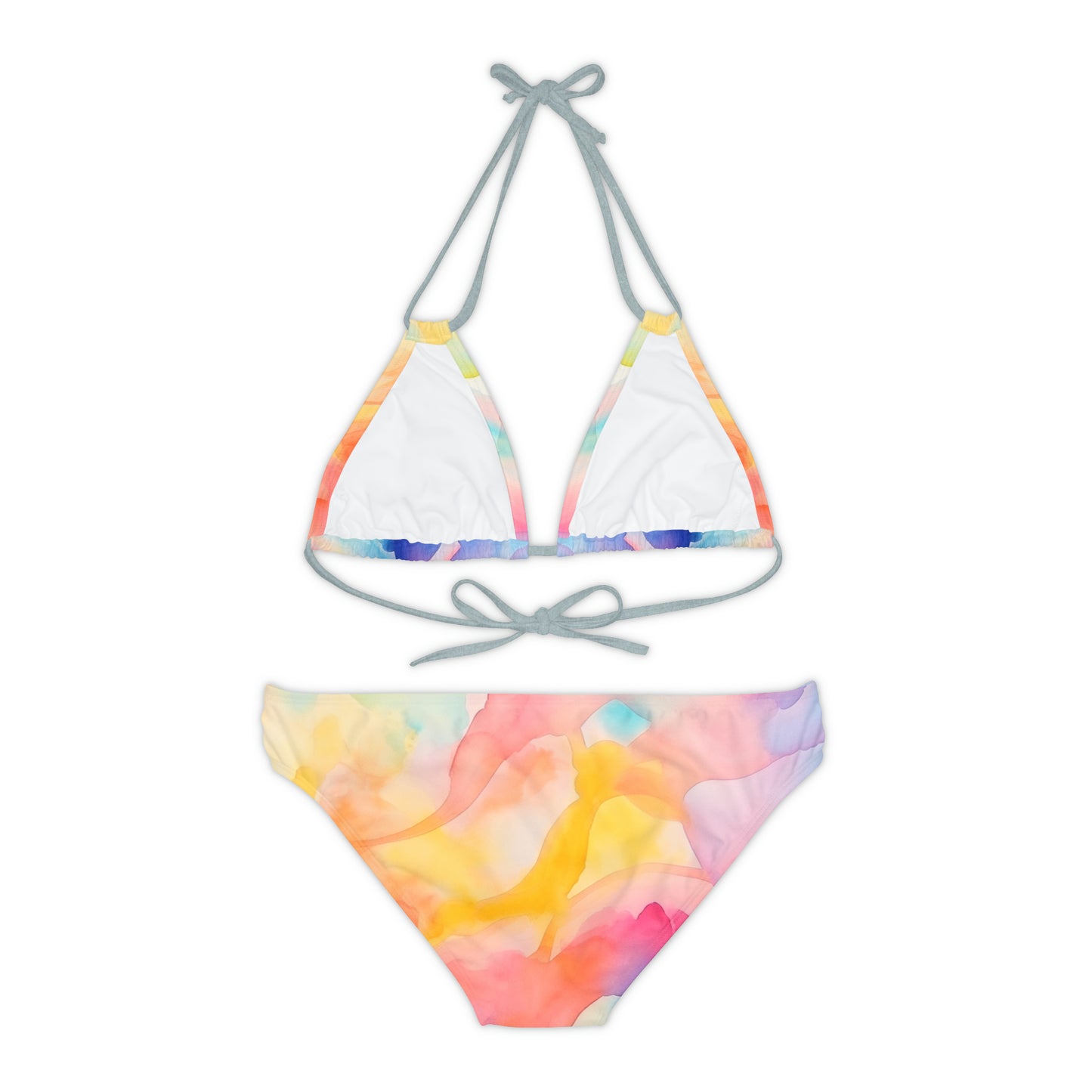 Watercolor Strappy Bikini Set