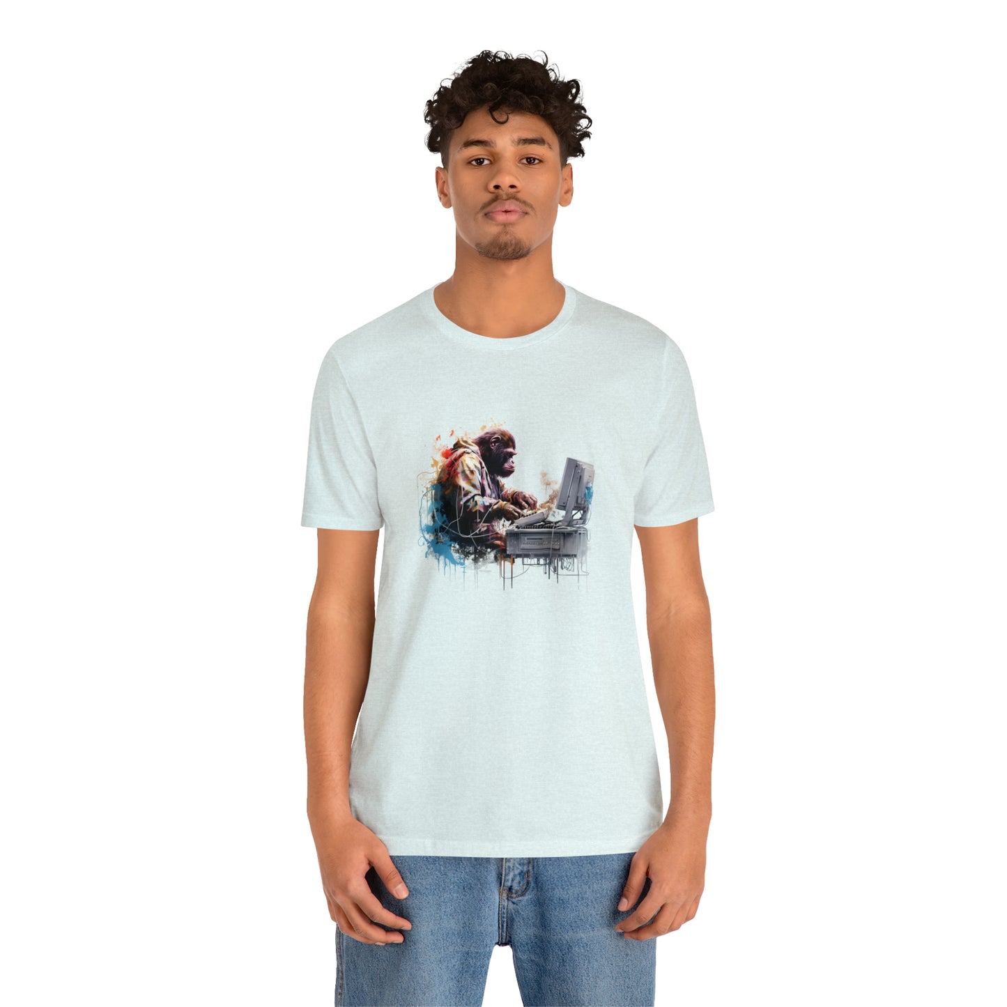 Ape Fixing Computer Unisex Tee