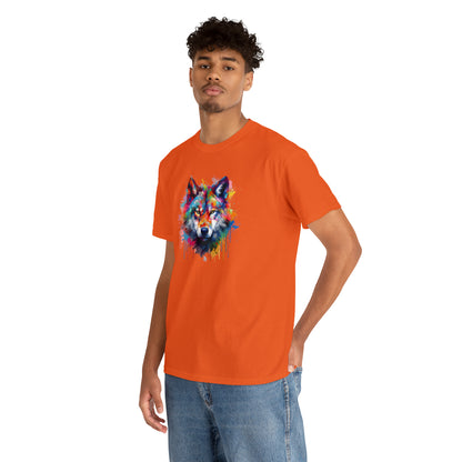 Wolf Abstract Unisex Heavy Cotton Tee