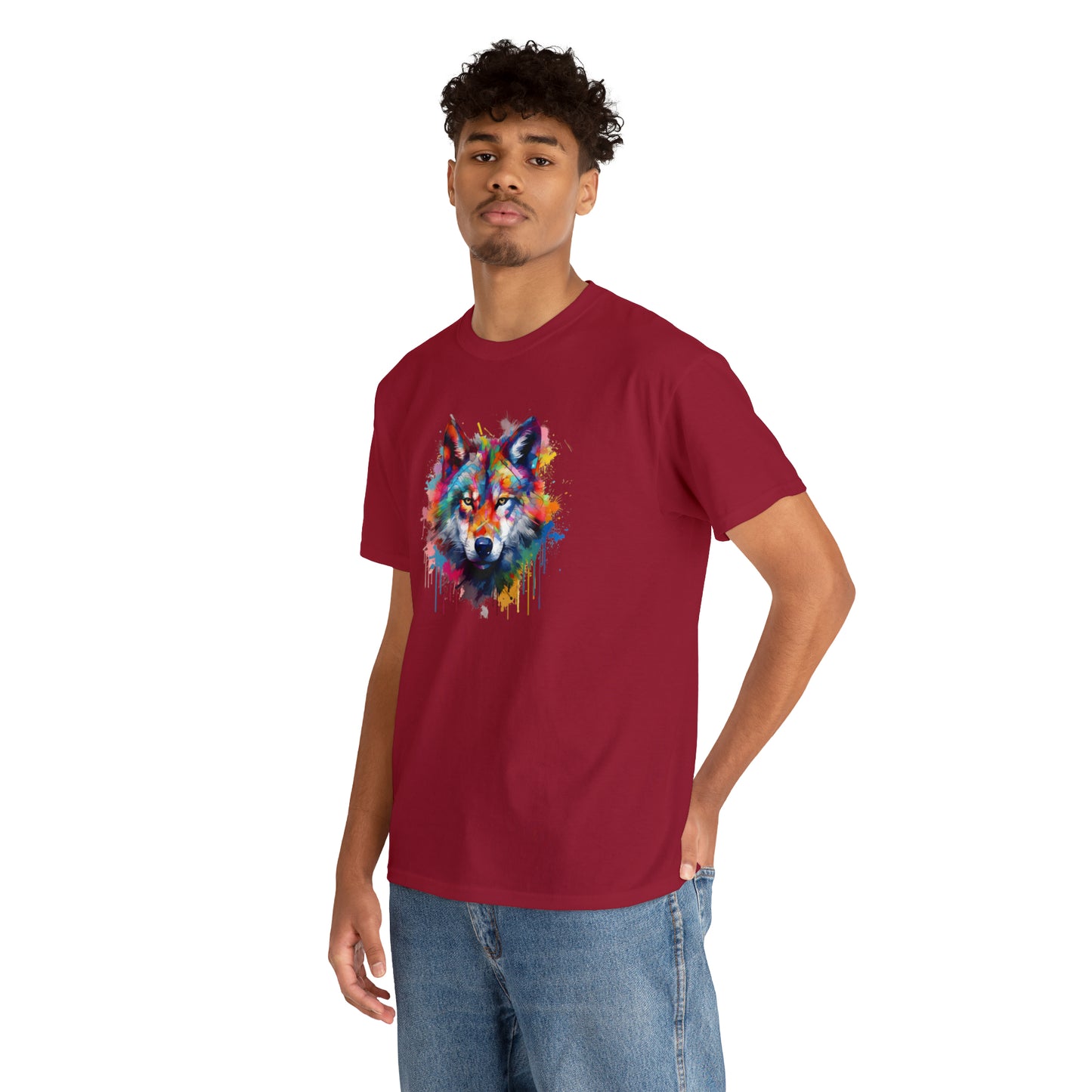 Wolf Abstract Unisex Heavy Cotton Tee