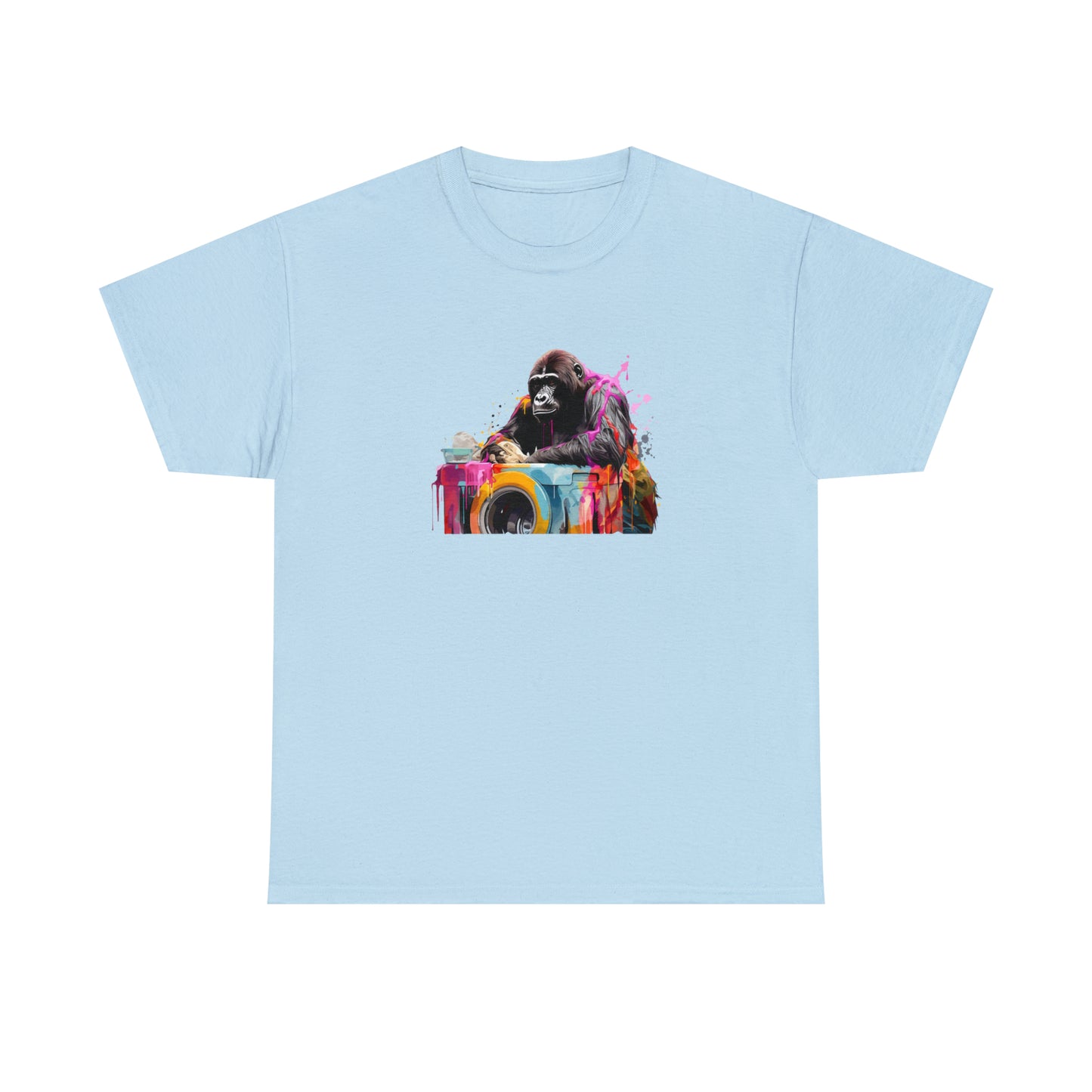 Gorilla Doing Laundry Unisex Heavy Cotton Tee