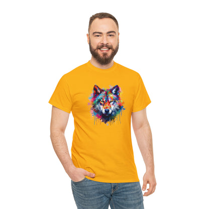 Wolf Abstract Unisex Heavy Cotton Tee