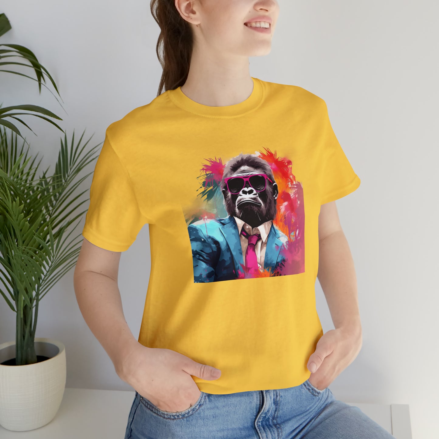 Miami Vice Gorilla - Unisex Jersey Short Sleeve Tee