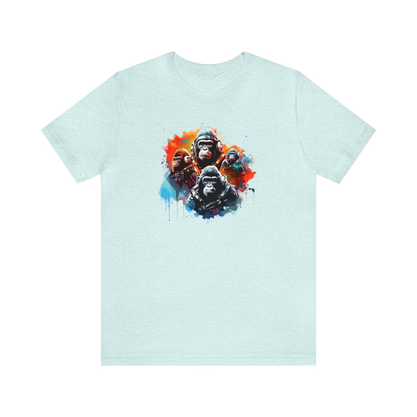 Gorillas in Space Unisex Jersey Short Sleeve Tee