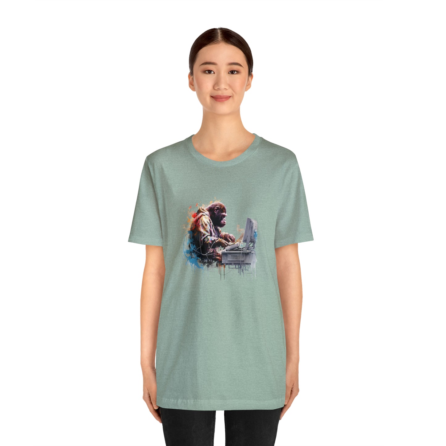 Ape Fixing Computer Unisex Tee