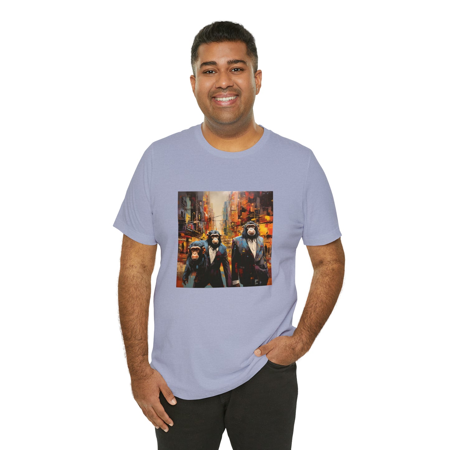 Apes in the City - Abstract Unisex Jersey Short Sleeve Tee