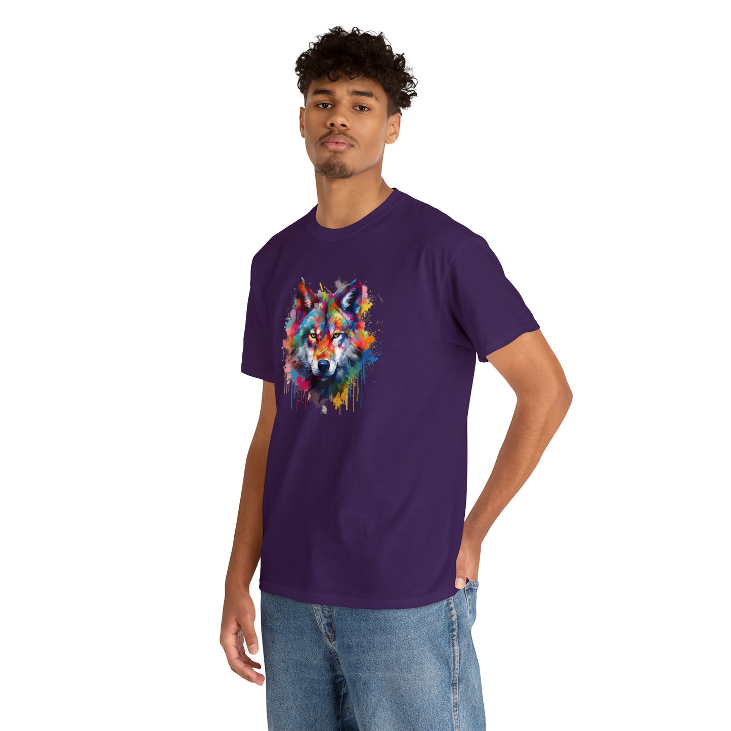 Wolf Abstract Unisex Heavy Cotton Tee