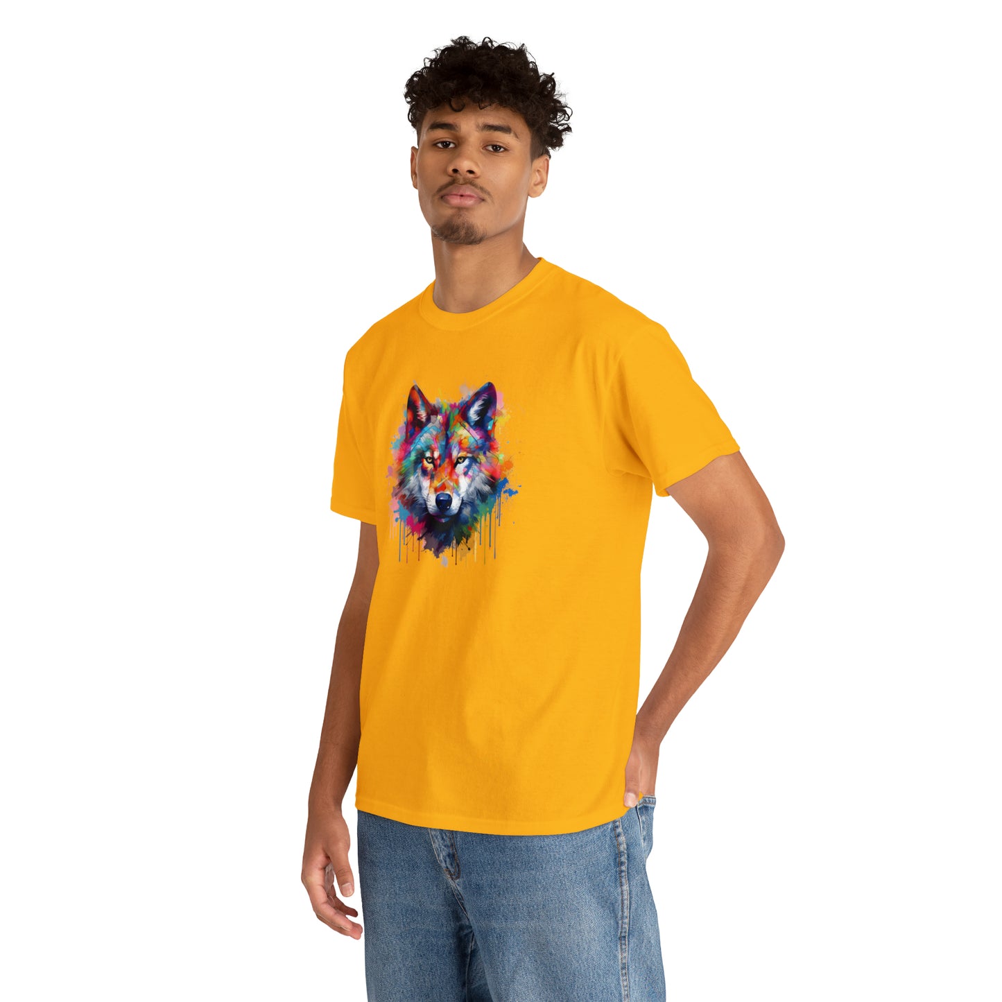 Wolf Abstract Unisex Heavy Cotton Tee