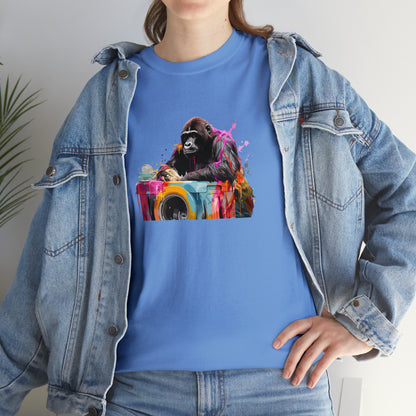 Gorilla Doing Laundry Unisex Heavy Cotton Tee