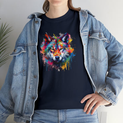 Wolf Abstract Unisex Heavy Cotton Tee