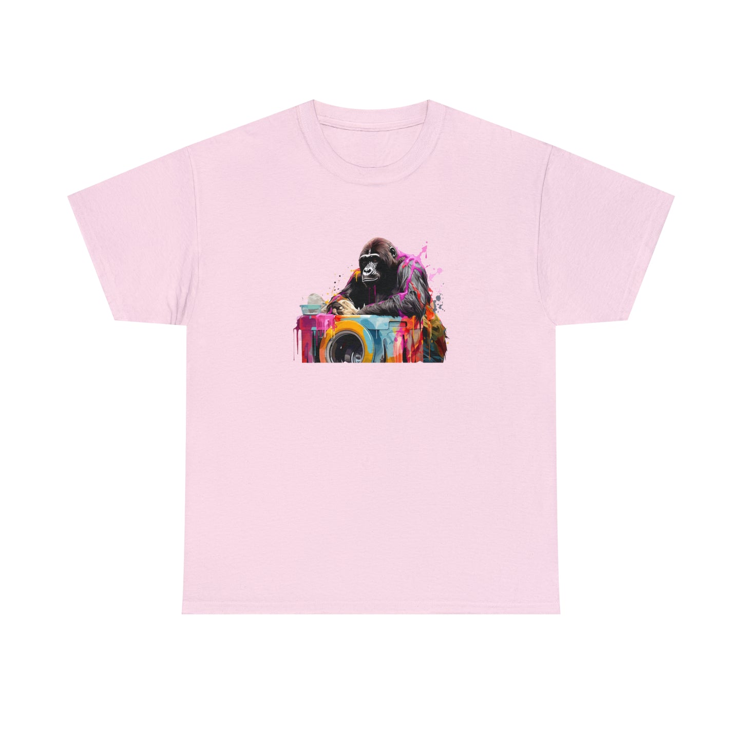 Gorilla Doing Laundry Unisex Heavy Cotton Tee