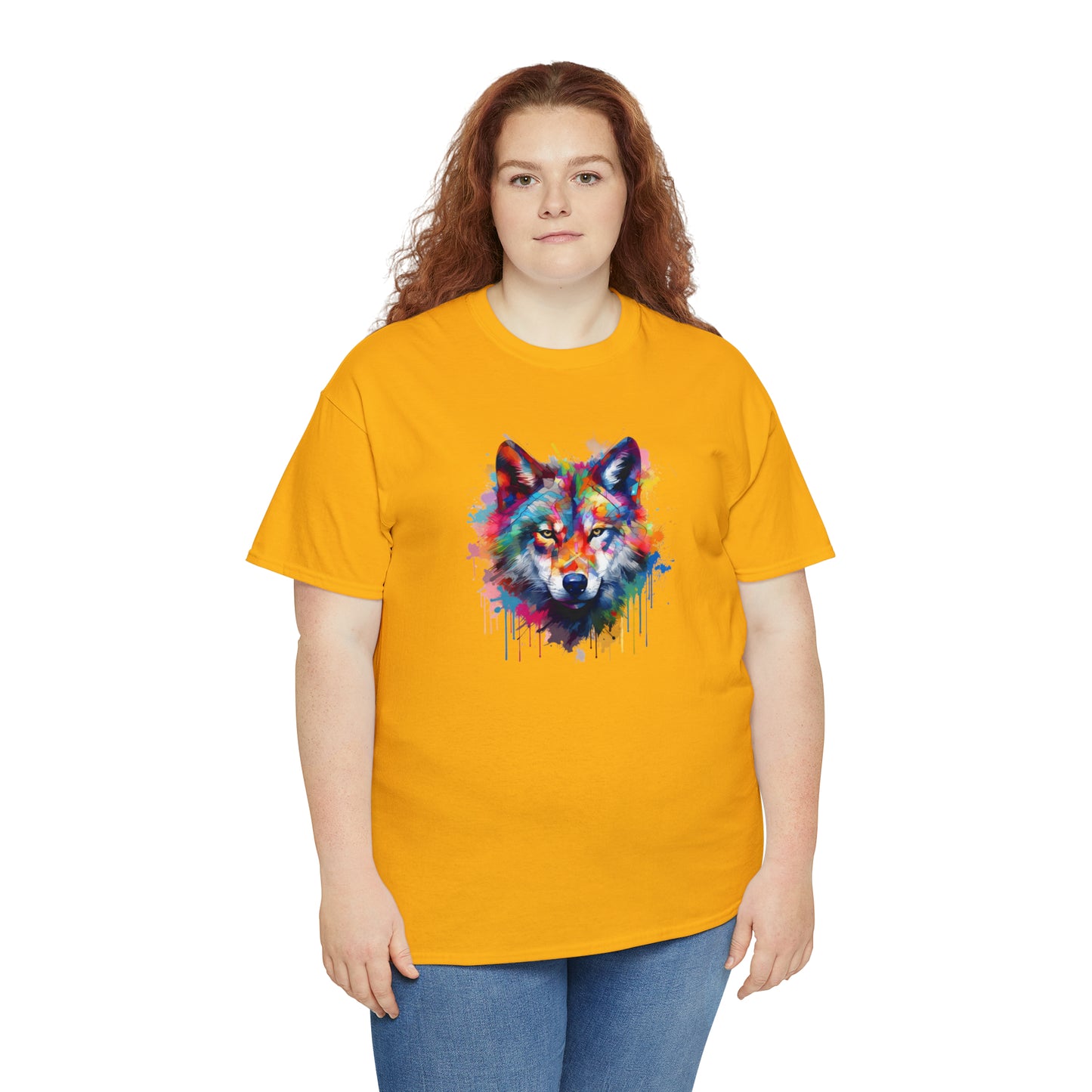 Wolf Abstract Unisex Heavy Cotton Tee