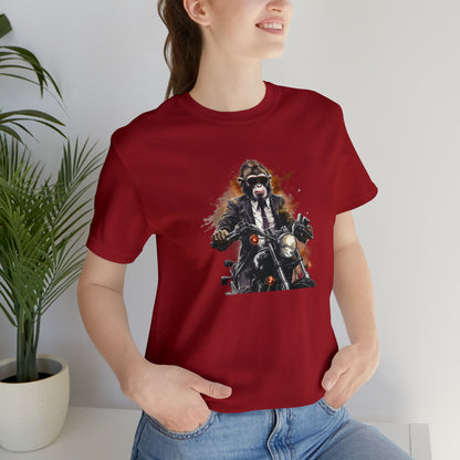 Monkey in Suit: The Gun-Toting Biker Tee