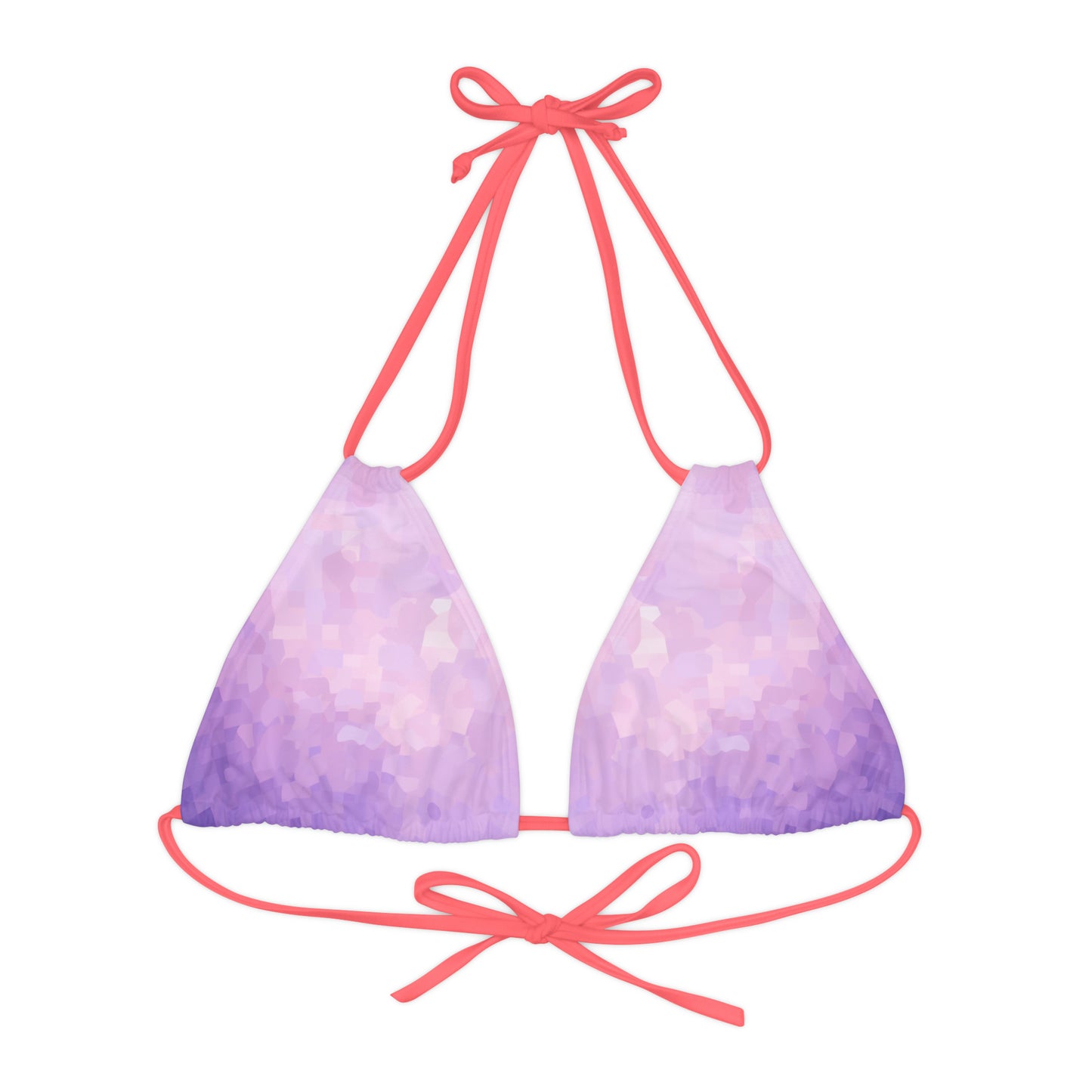 Light Purple Triangle Bikini Top Swimwear