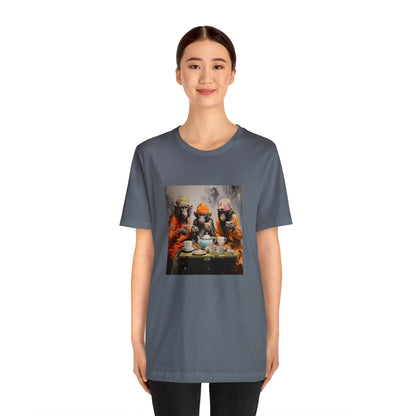 Sophisticated Monkey Tea Party Unisex Jersey Tee