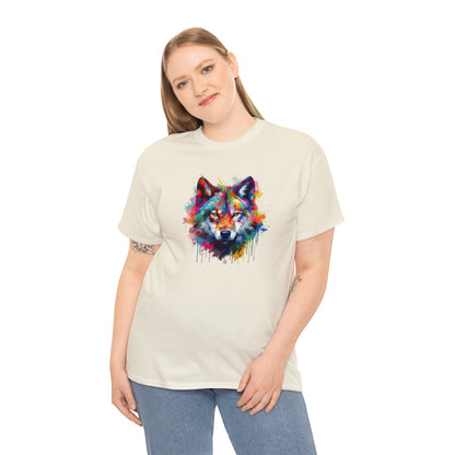 Wolf Abstract Unisex Heavy Cotton Tee