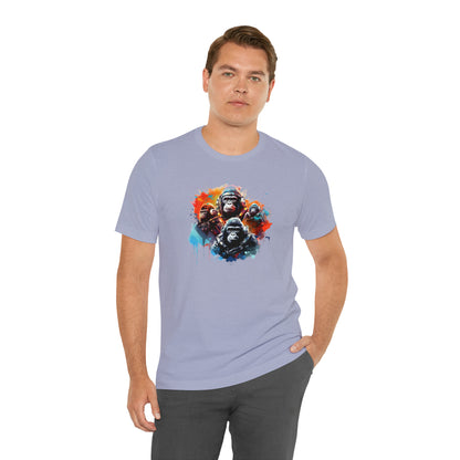 Gorillas in Space Unisex Jersey Short Sleeve Tee