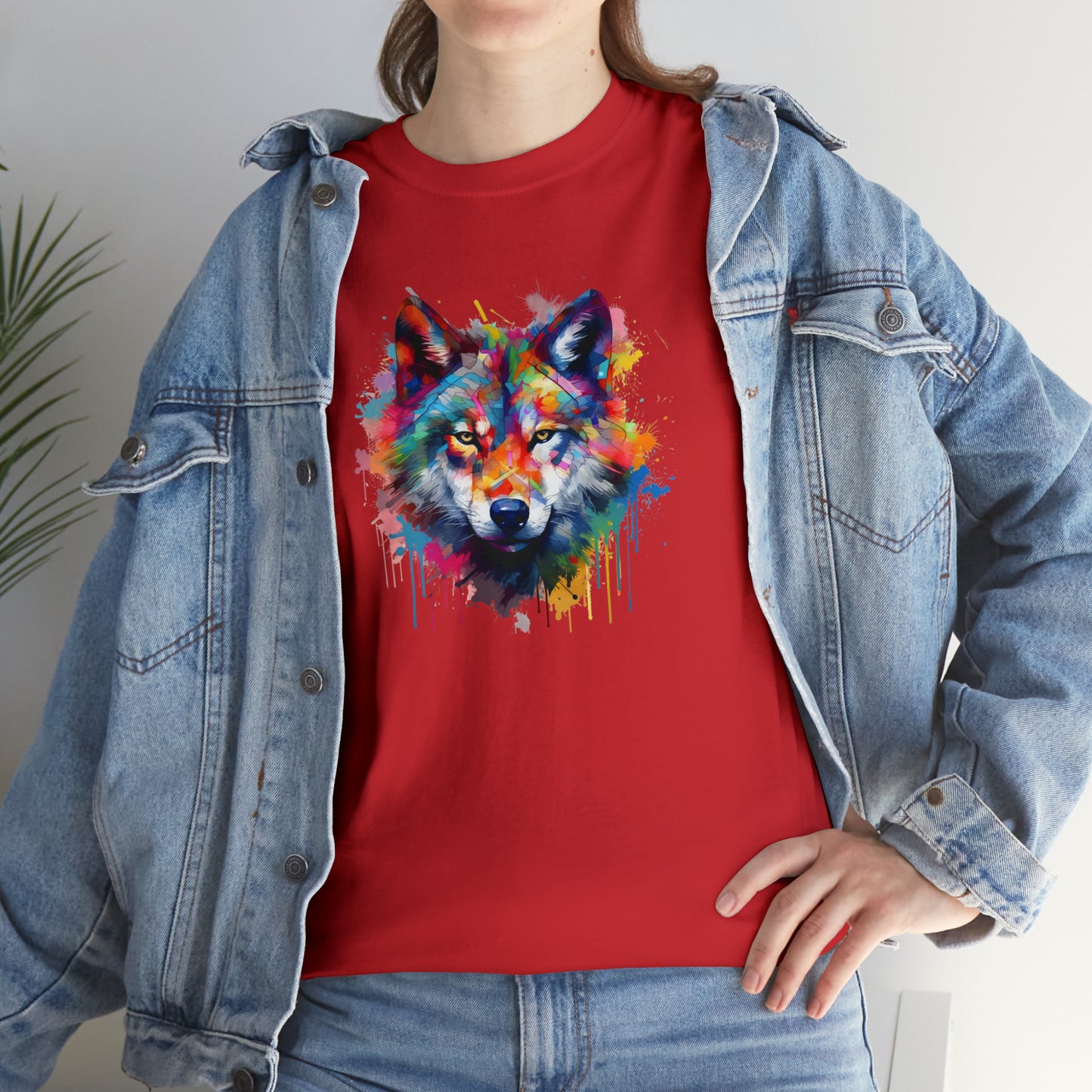 Wolf Abstract Unisex Heavy Cotton Tee