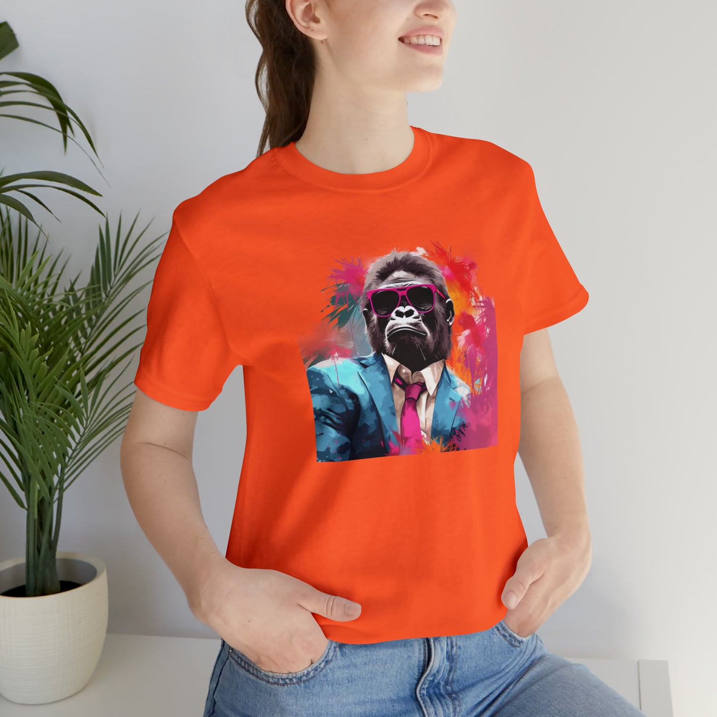 Miami Vice Gorilla - Unisex Jersey Short Sleeve Tee