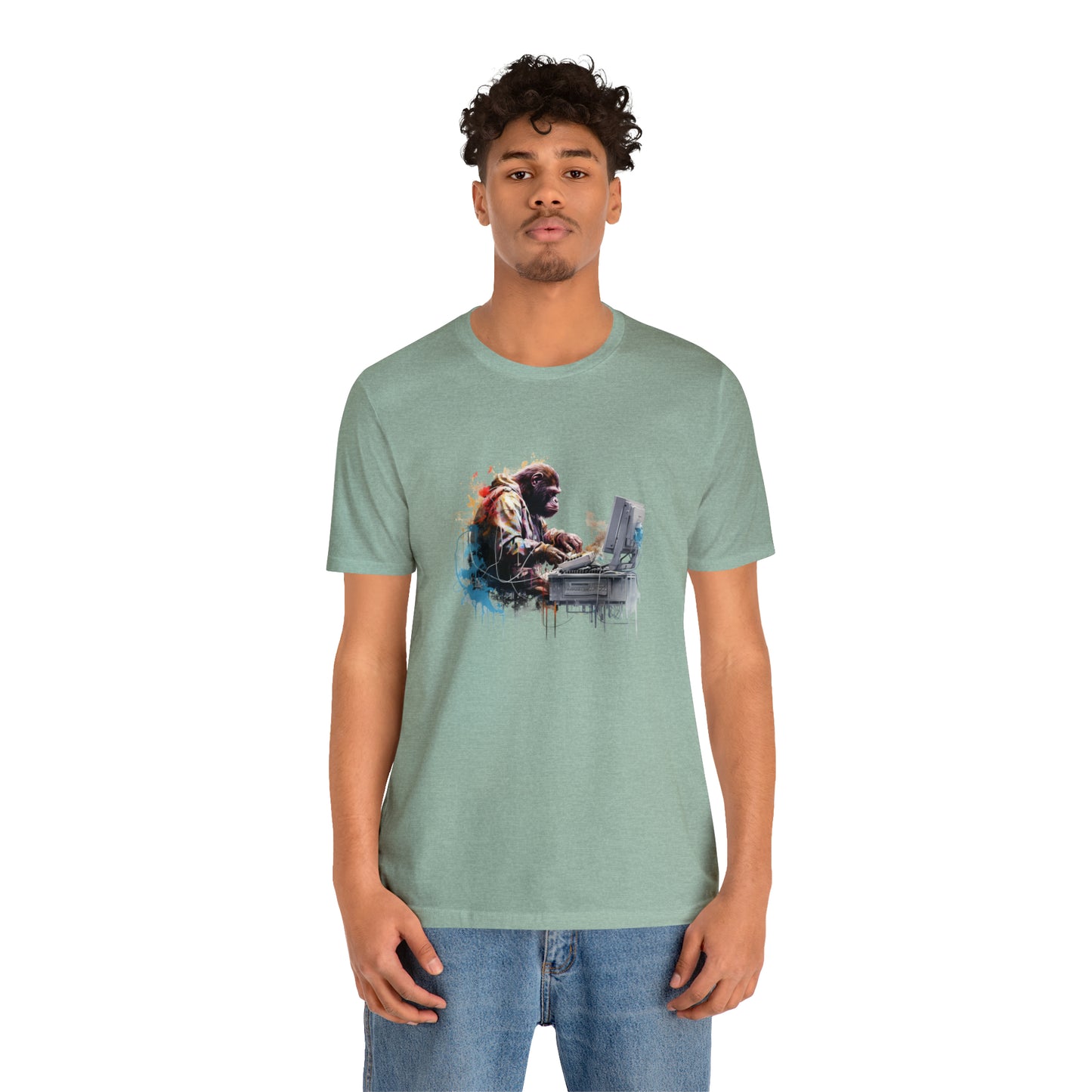 Ape Fixing Computer Unisex Tee